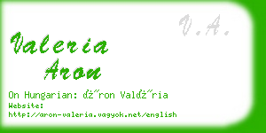 valeria aron business card